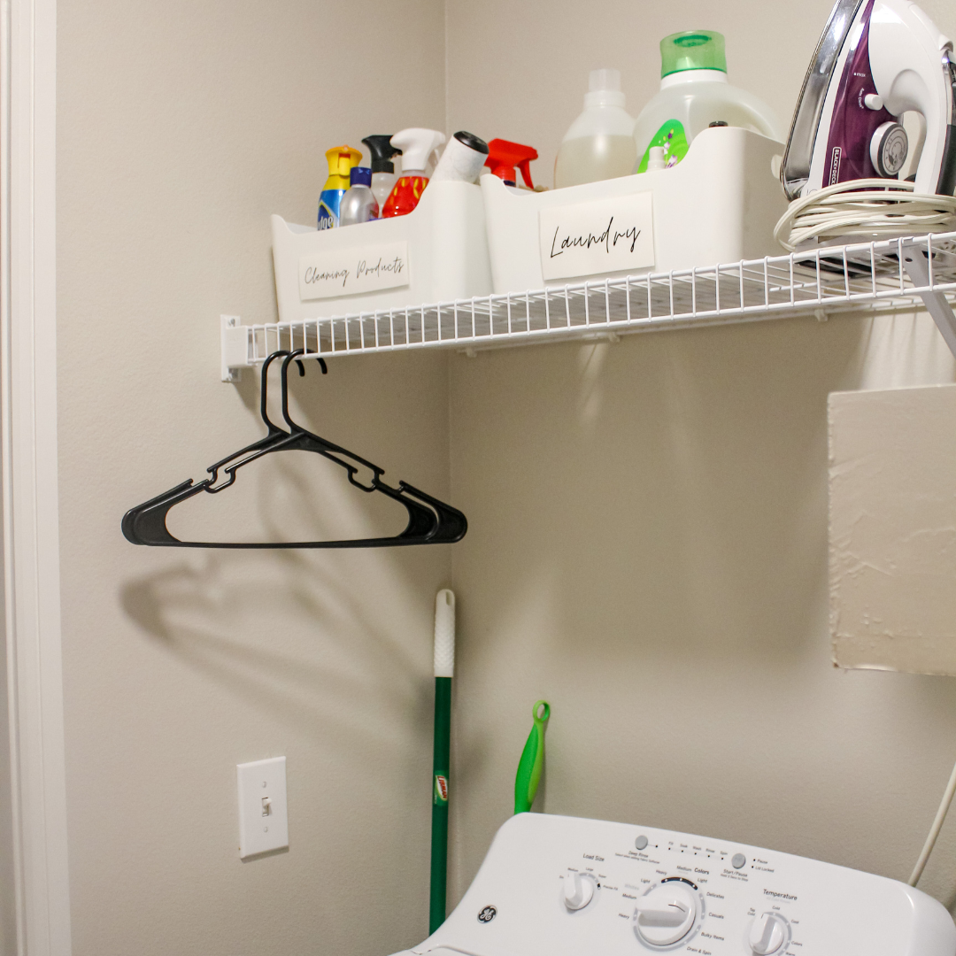 Sleek and Practical Small Apartment Laundry Room Organization Products