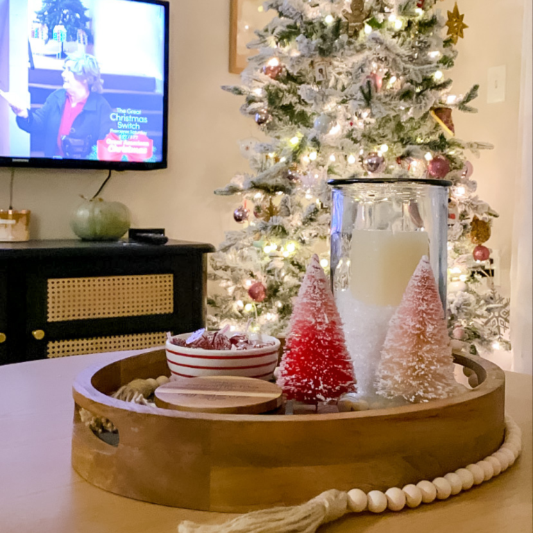 Easy & Whimsical Christmas Coffee Table Decor