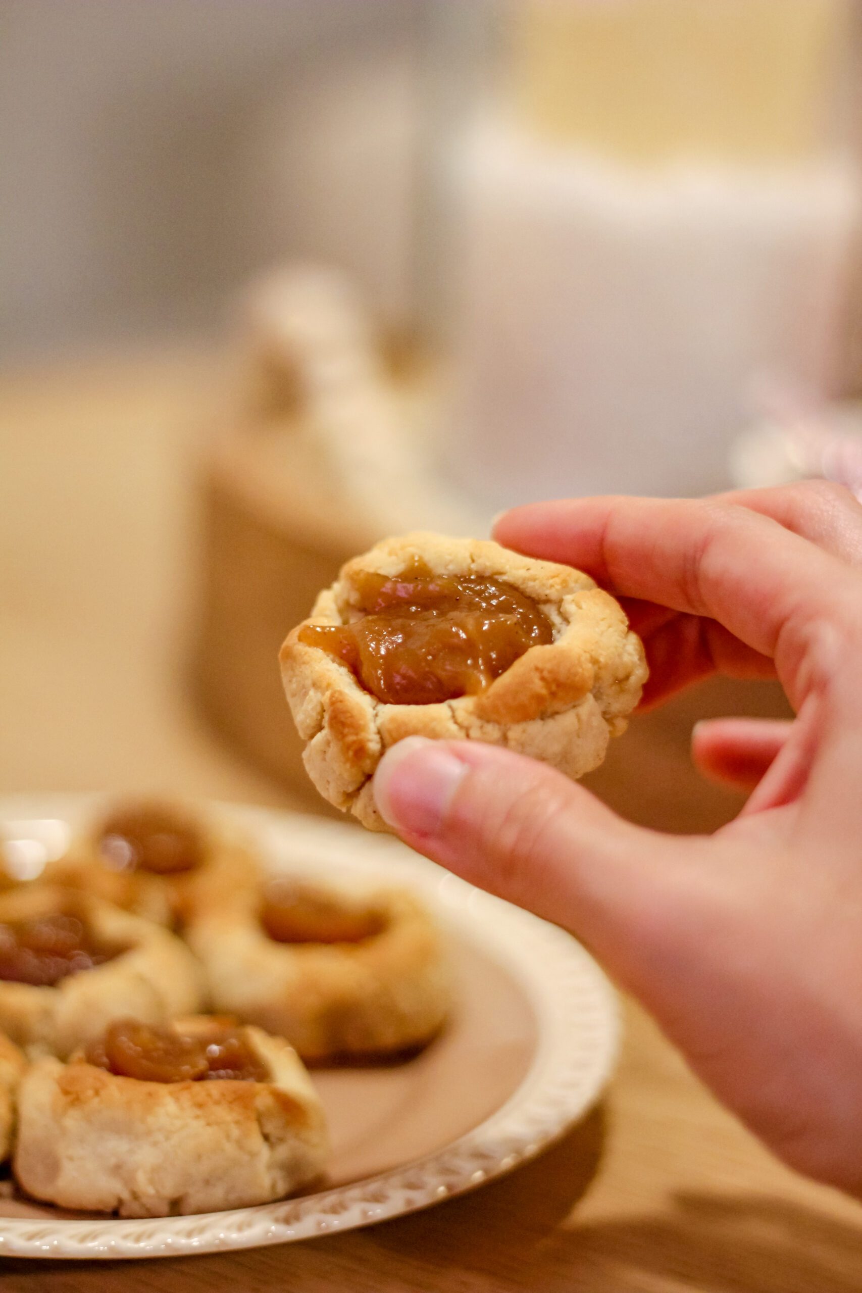 Cinnamon Roll Almond Flour Thumbprint Cookies