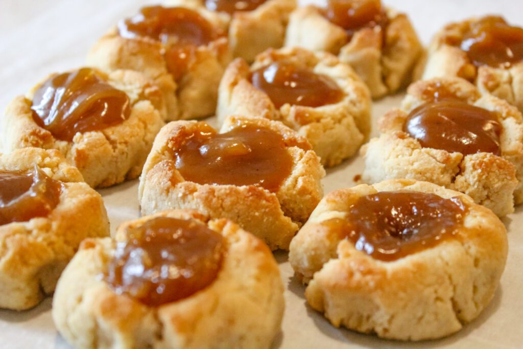 Cinnamon Roll Almond Flour Thumbprint Cookies
