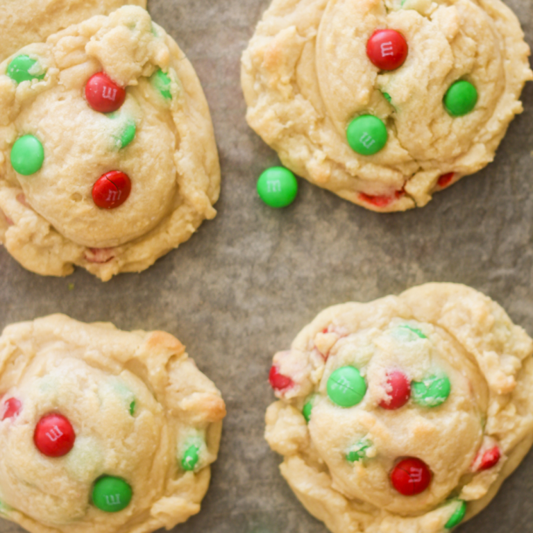 The Most Delicious Christmas M&M Cookies