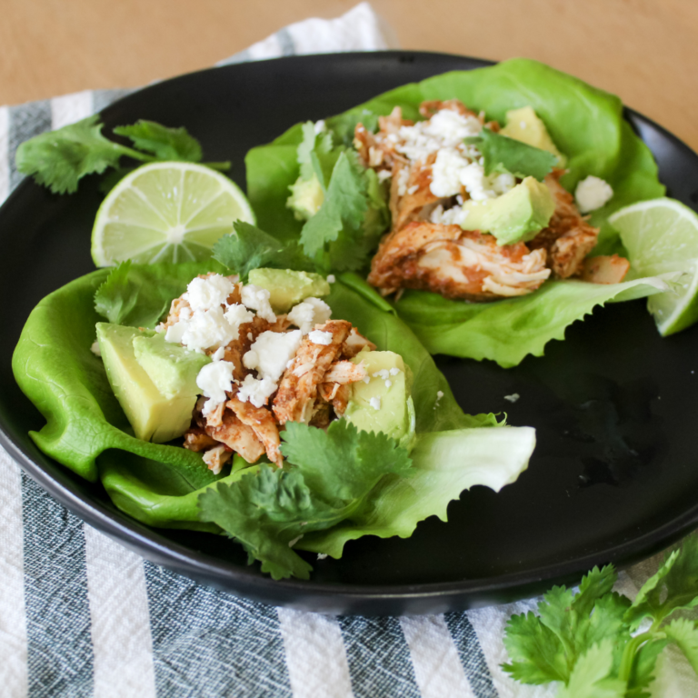 Simple Healthy Slow Cooker Chicken Street Tacos for Two