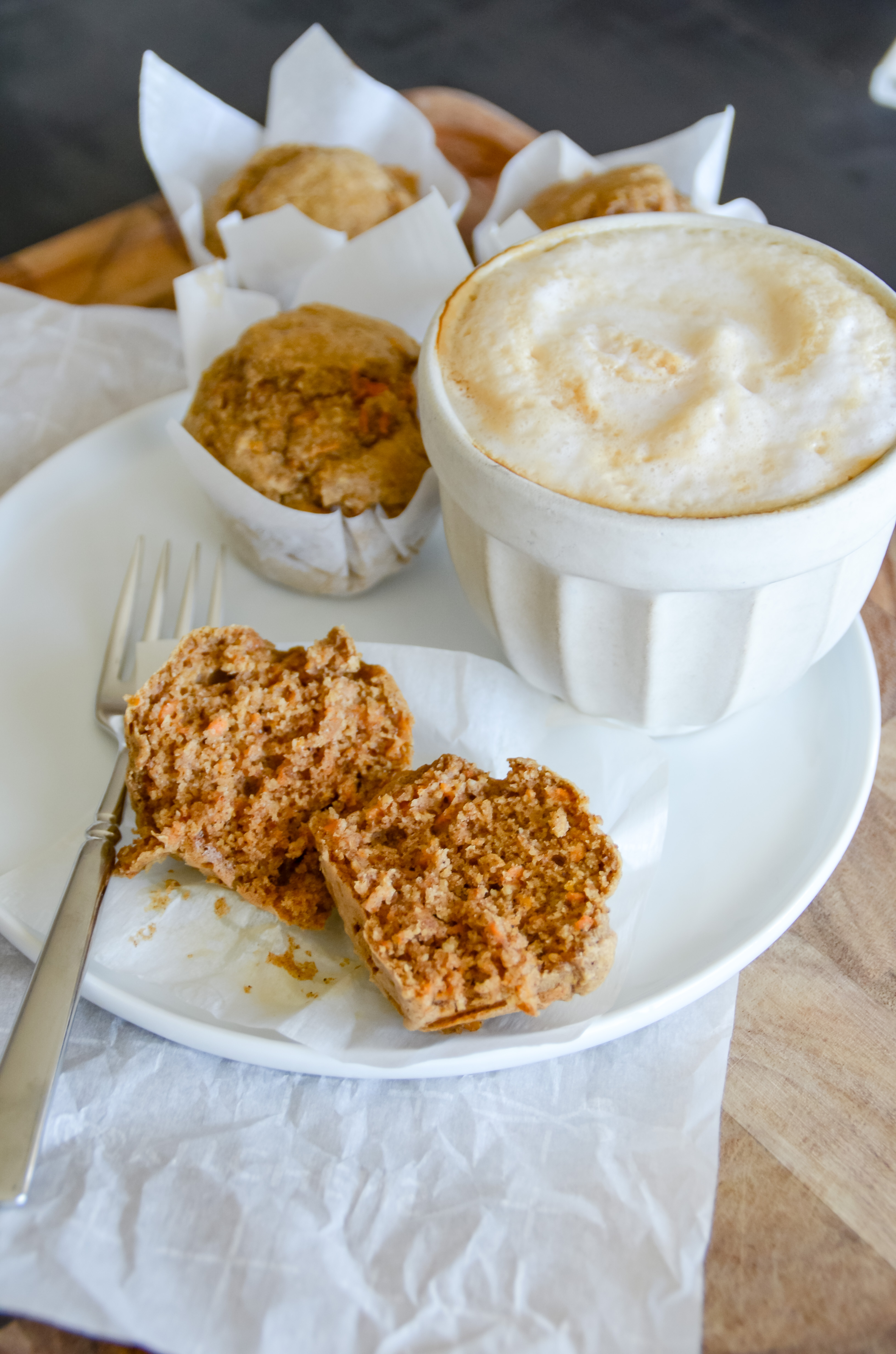 Healthy Carrot Cake Protein Muffins