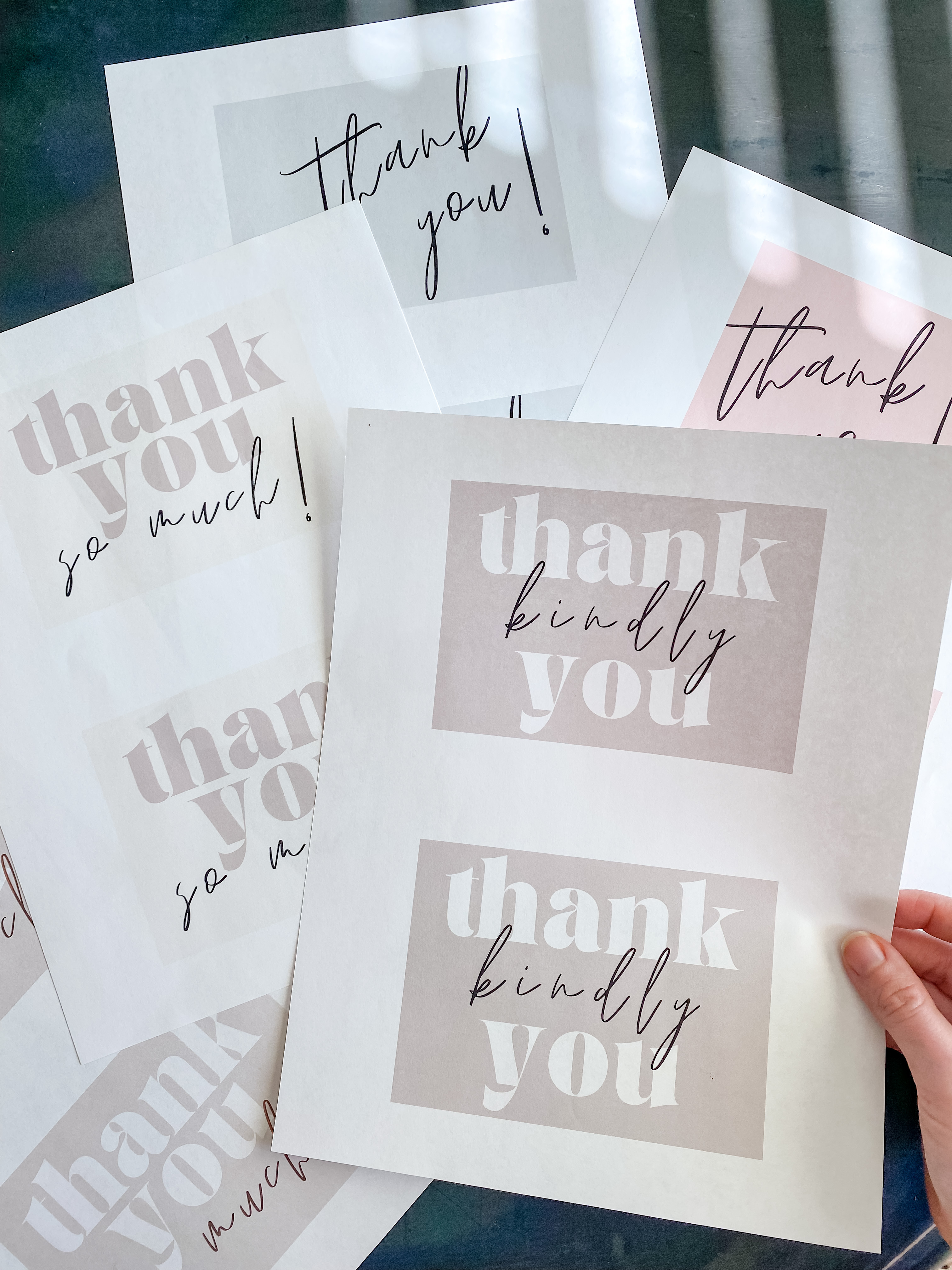 Trendy Cute + Free Printable Thank You Cards for Every Occasion - Mozie
