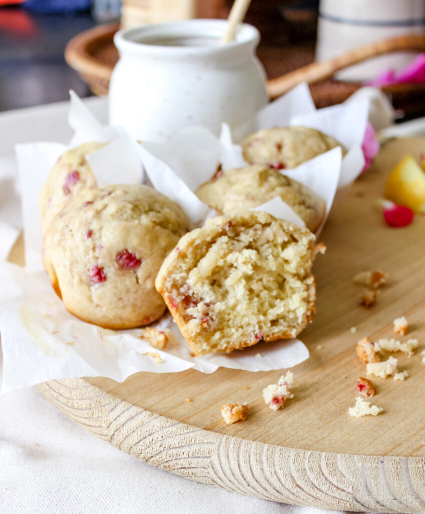 Best Bakery Style Honey Lemon Raspberry Muffins