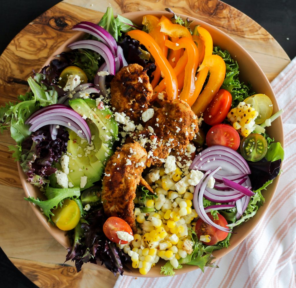 Summer Southwest Salad with Light Cilantro Lime Dressing Mozie