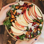 nutty kale and apple autumn salad