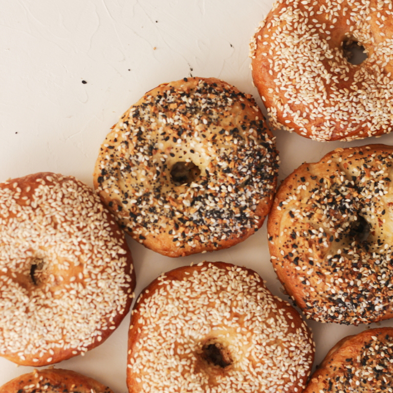 Easy New York Style Everything Bagels and Sesame Bagels