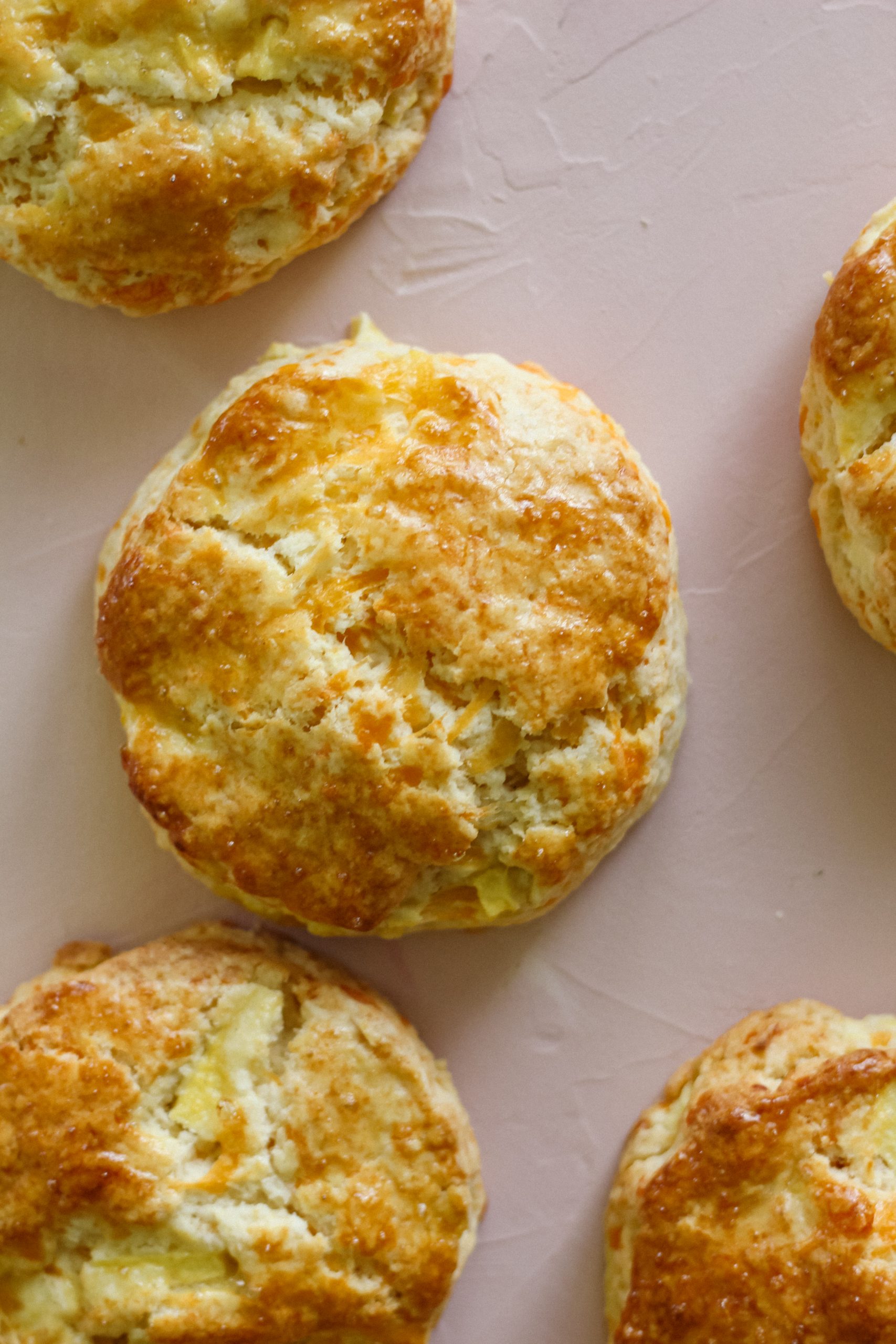 Apple Cheddar Scones with Honey Glaze