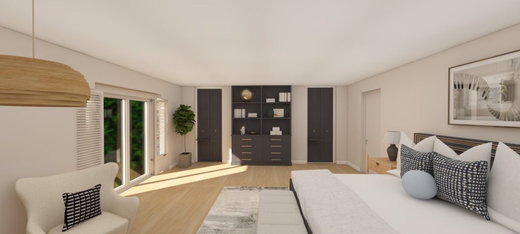 Modern Black and White Bedroom