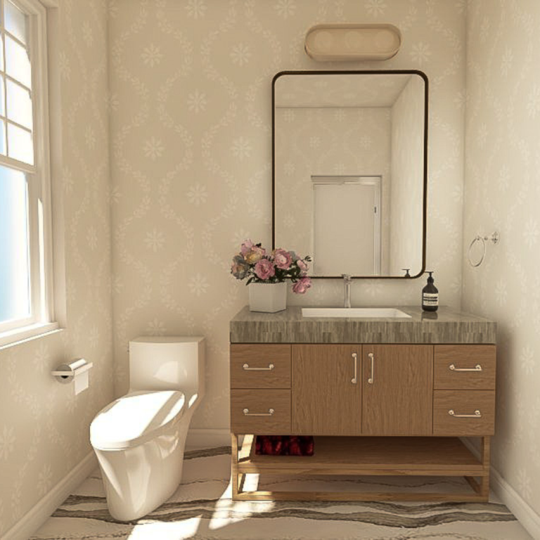 Stunning Modern Powder Bath Design | Virtual Design