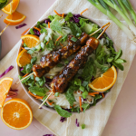 orange chicken kebabs