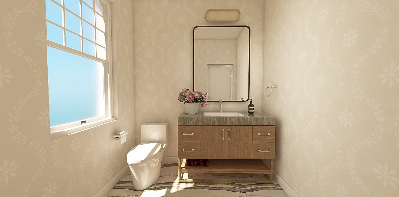 Stunning Modern Powder Bath Design Virtual Design Mozie