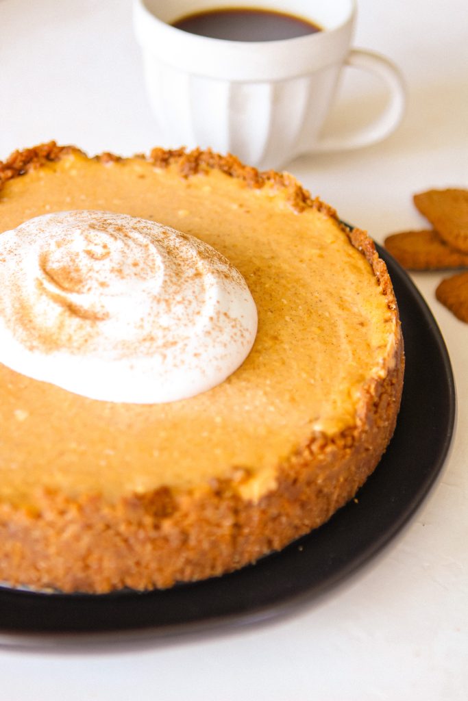 Pumpkin Cheesecake with Biscoff Cookie Crust