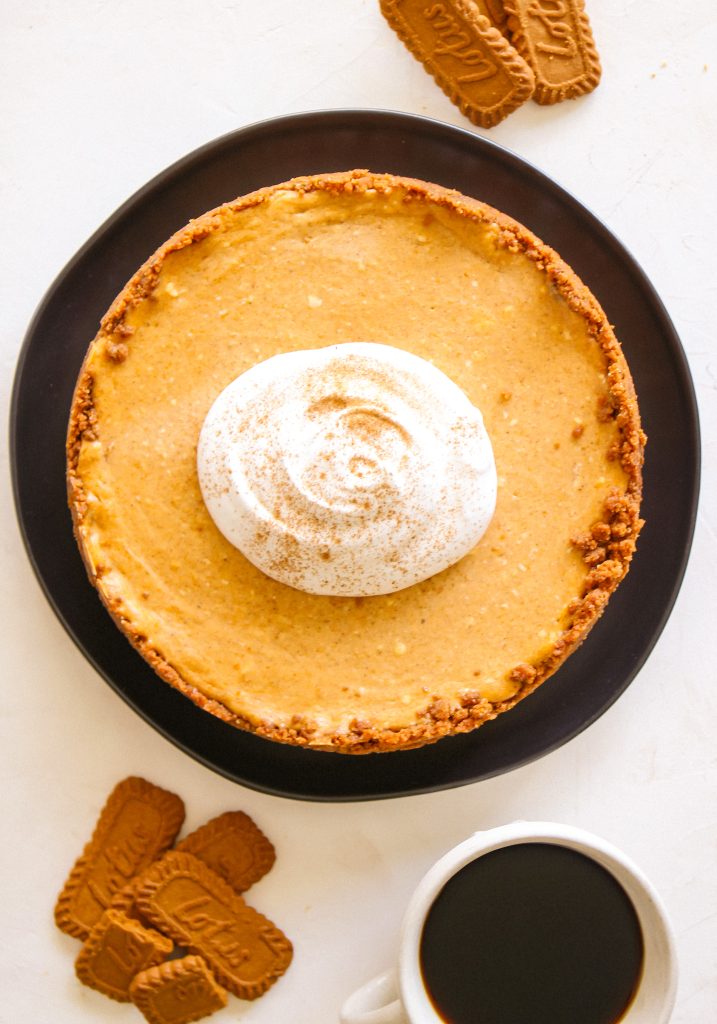 Pumpkin Cheesecake with Biscoff Cookie Crust