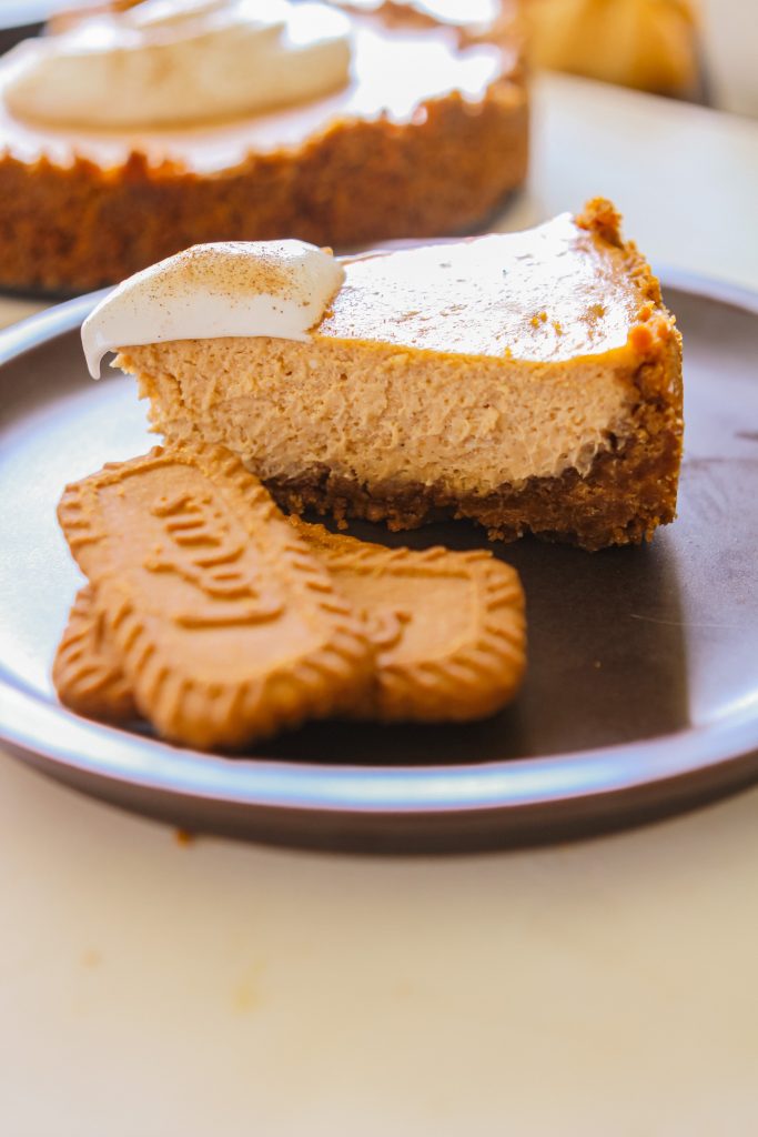 Pumpkin Cheesecake with Biscoff Cookie Crust