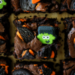 spooky Frankenstein brownies