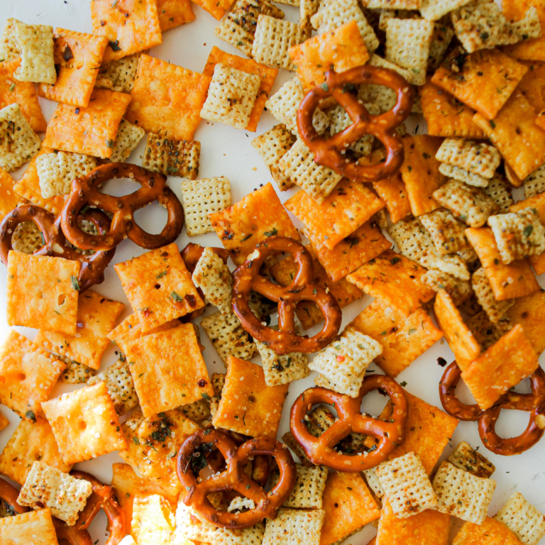 Spicy + Cheesy Ranch Chex Party Mix