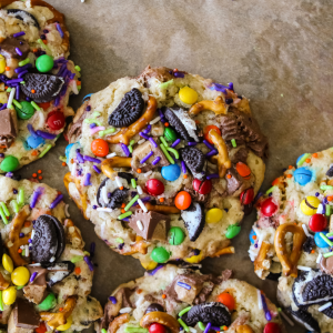 halloween candy monster cookies