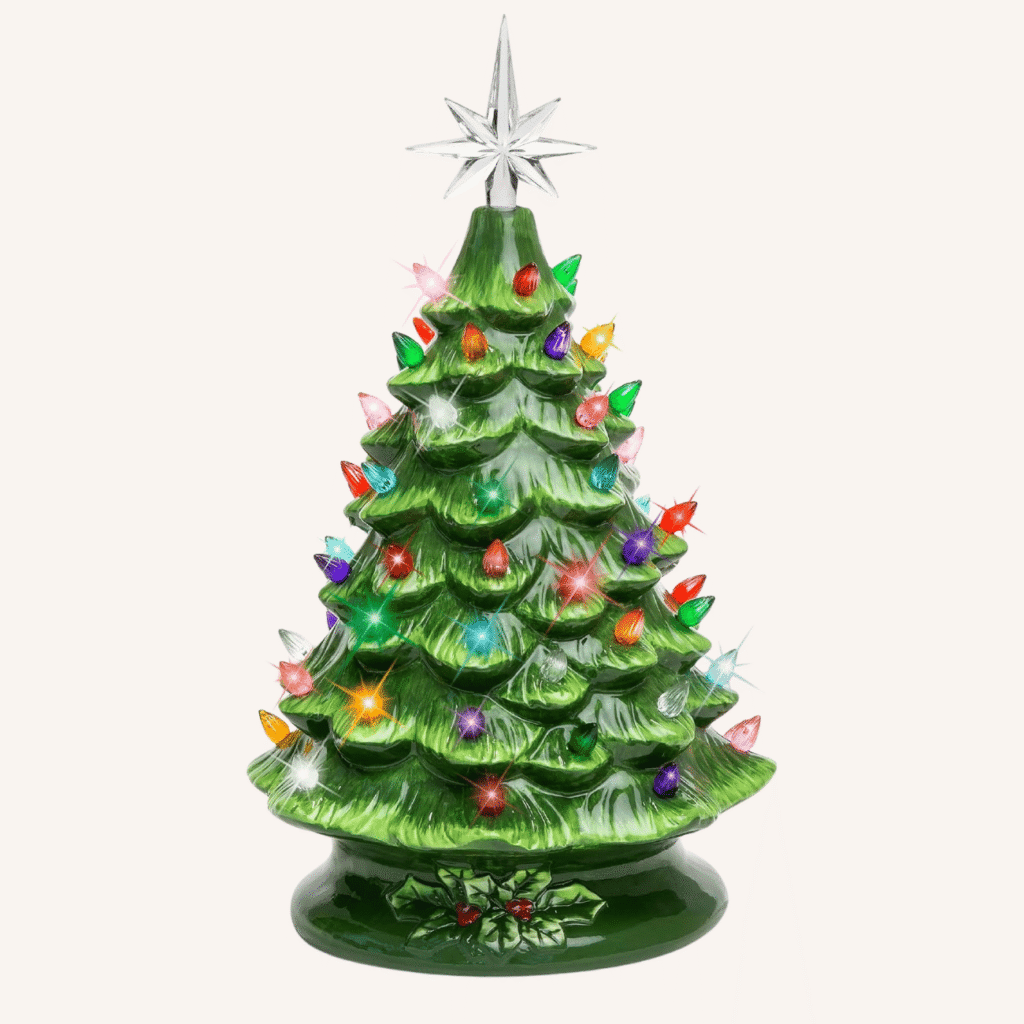 ’90s Christmas decor, nostalgic Christmas decorations, vintage Christmas decor, retro Christmas decorations, nostalgic Christmas ornaments, colorful Christmas lights