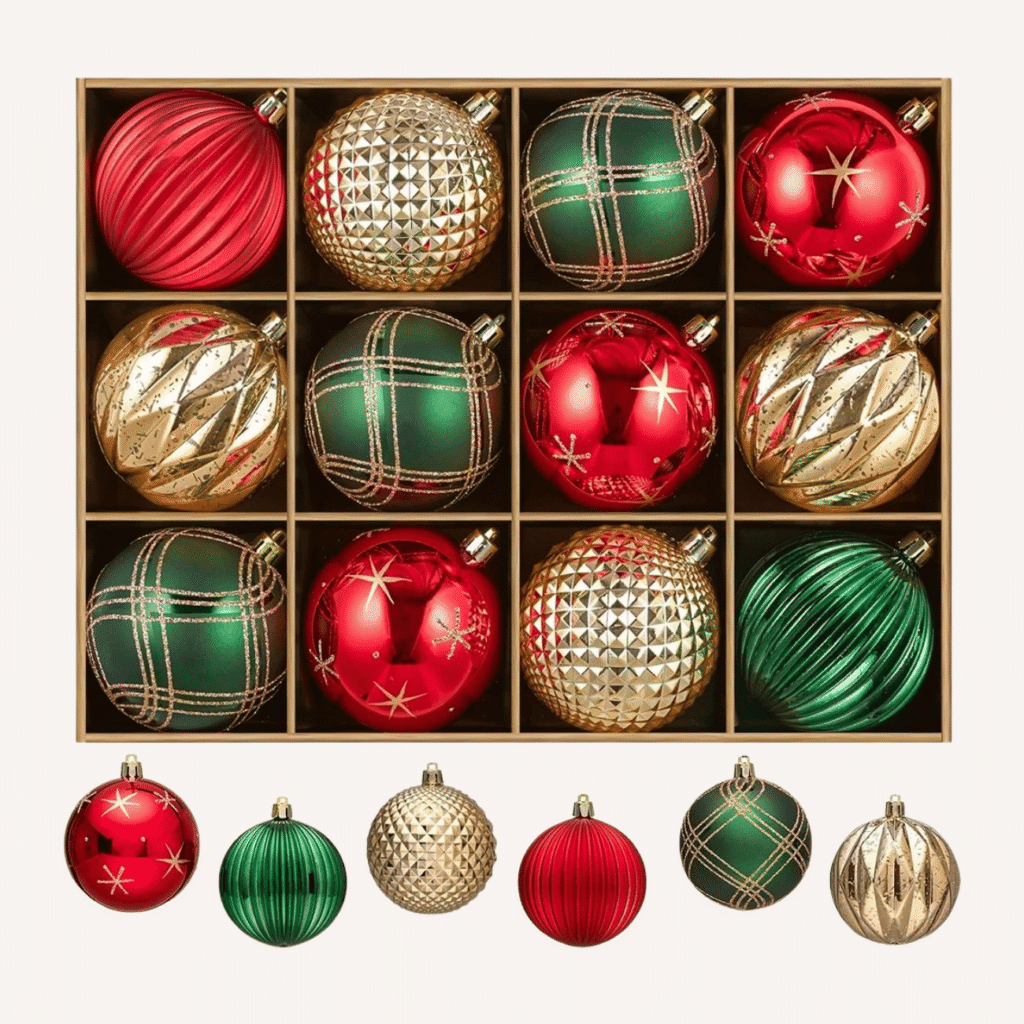 ’90s Christmas decor, nostalgic Christmas decorations, vintage Christmas decor, retro Christmas decorations, nostalgic Christmas ornaments, colorful Christmas lights