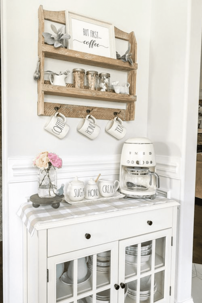 12 Gorgeous Coffee Bar Station Ideas for Small Spaces - Mozie