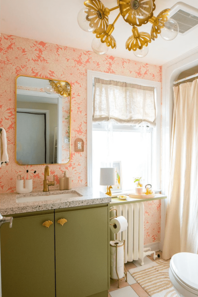 renter friendly bathroom makeover