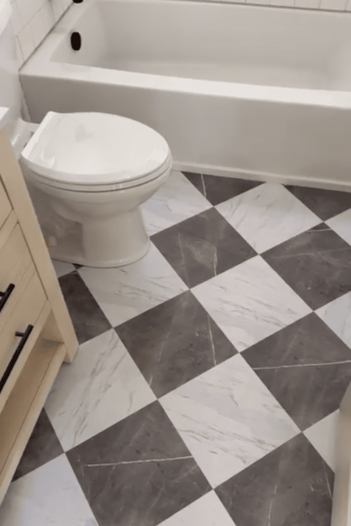renter friendly bathroom makeover