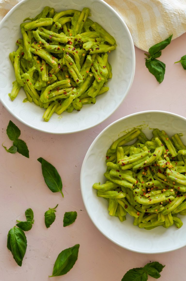 sweet pea spinach pasta
