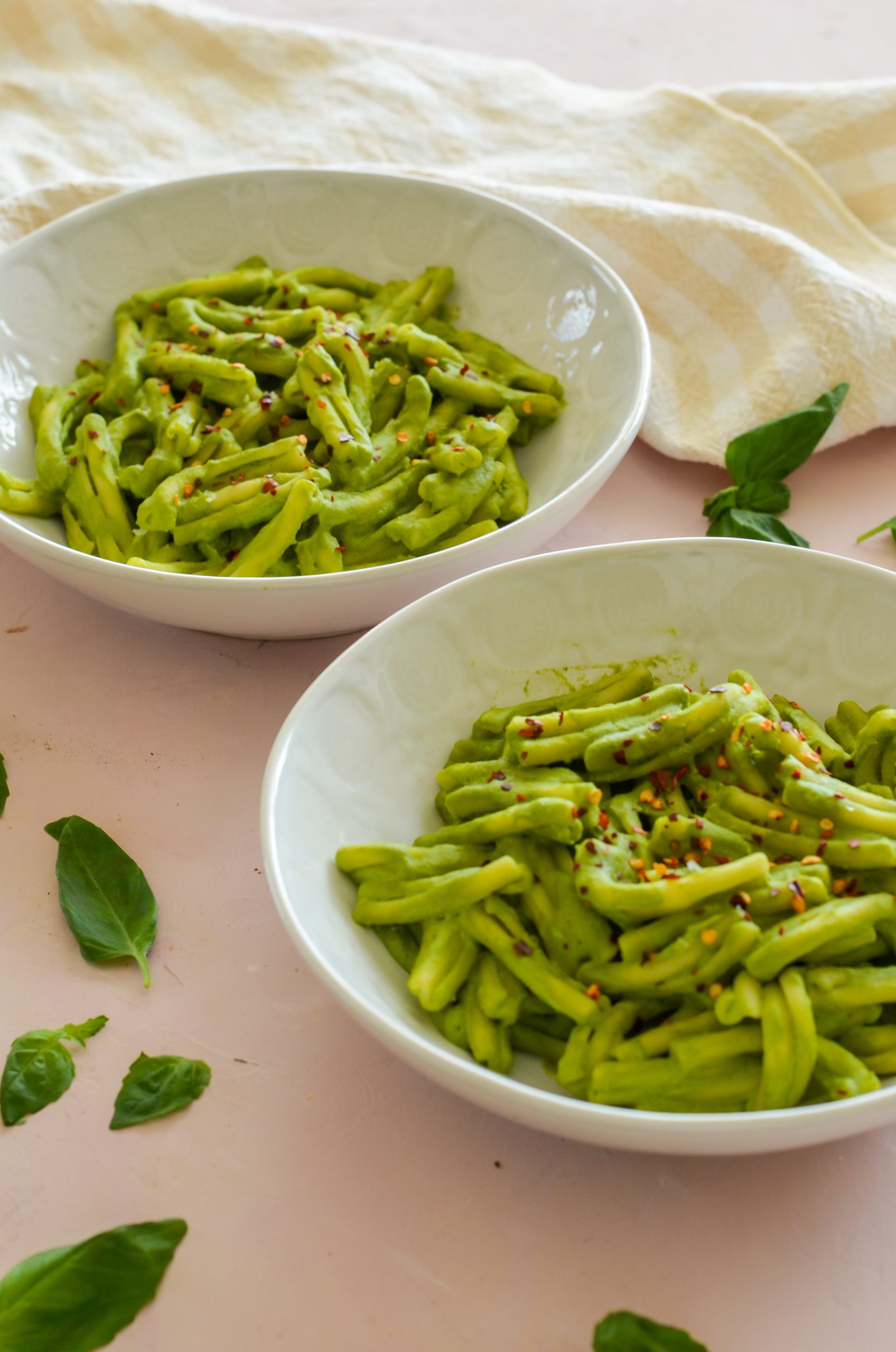 sweet pea spinach pasta