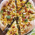 street corn chorizo pizza