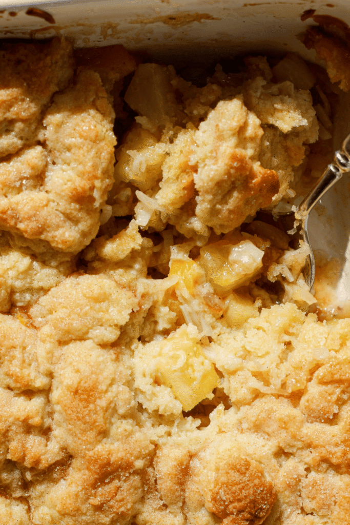 Mango Pineapple Cobbler with Biscuit Crumble mango pineapple cobbler