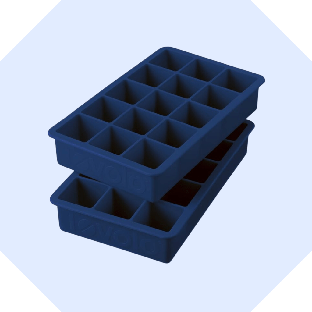 silicone ice cube trays. buy on amazon