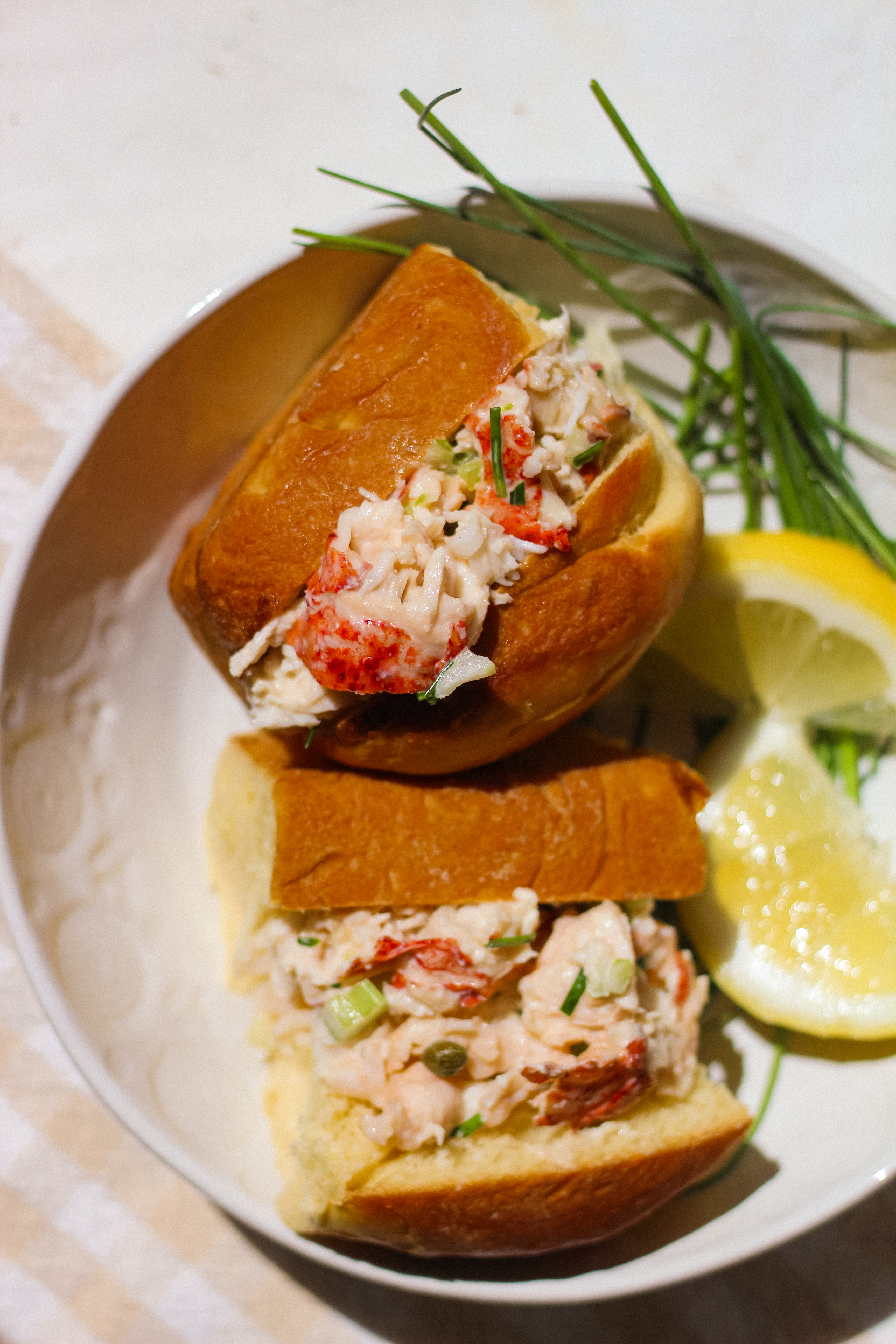 lobster rolls on plate
