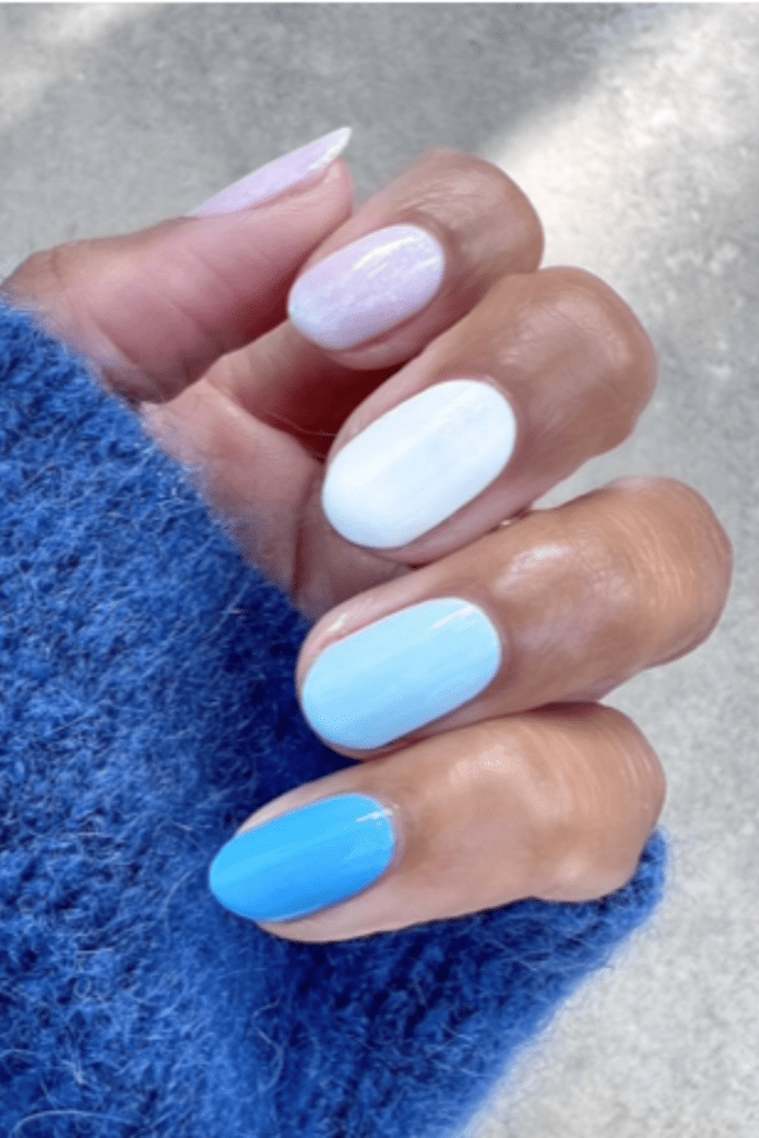cute blue nail ideas