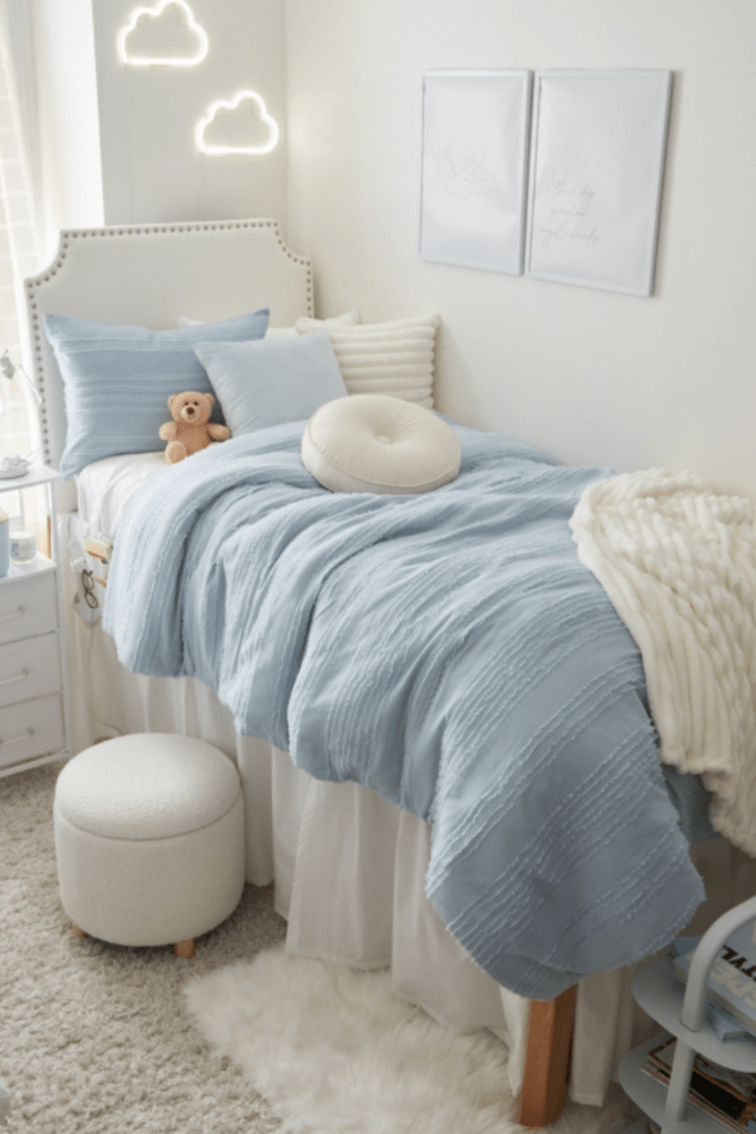 adorable dorm bedding color schemes