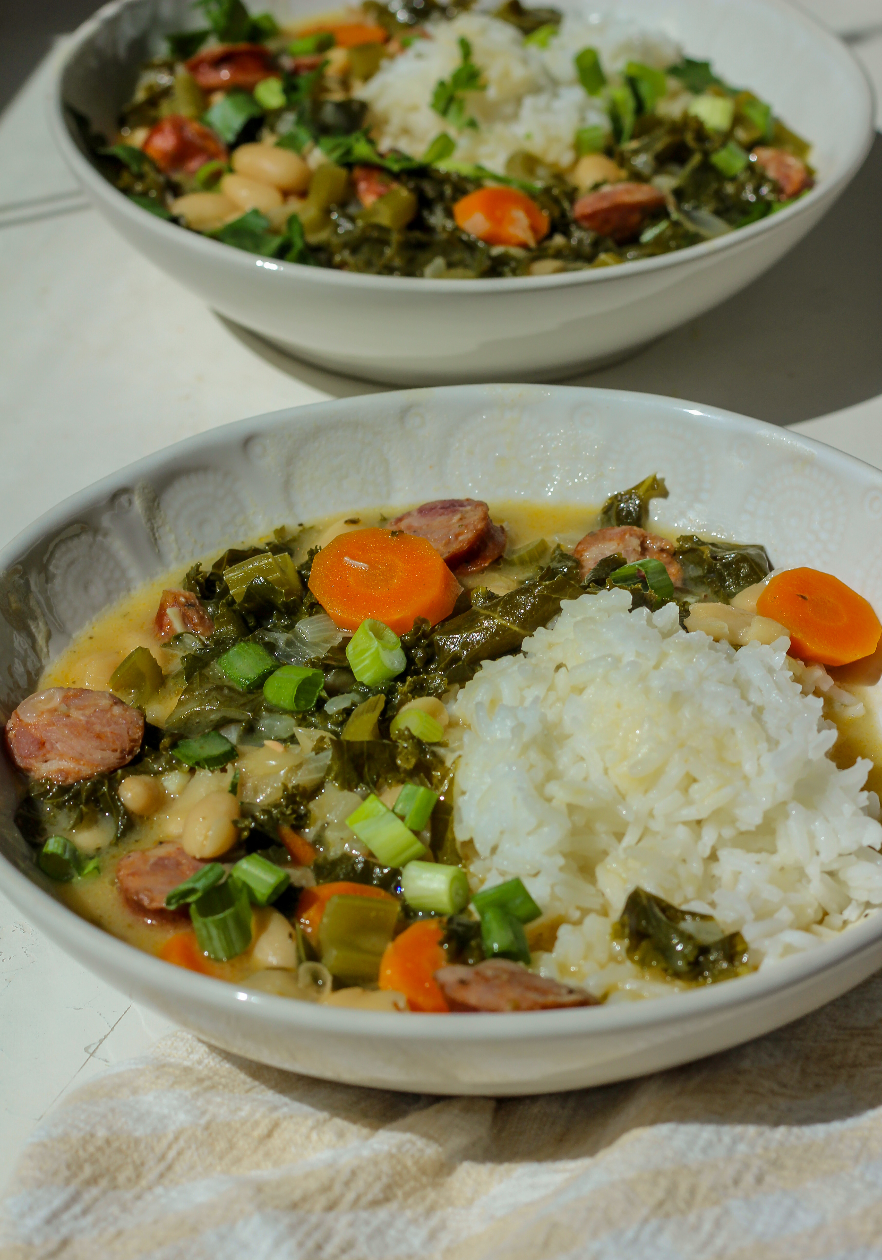 white bean and sausage gumbo