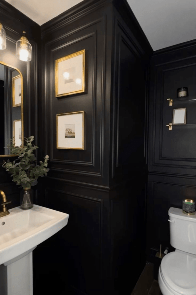 bold half bathroom designs