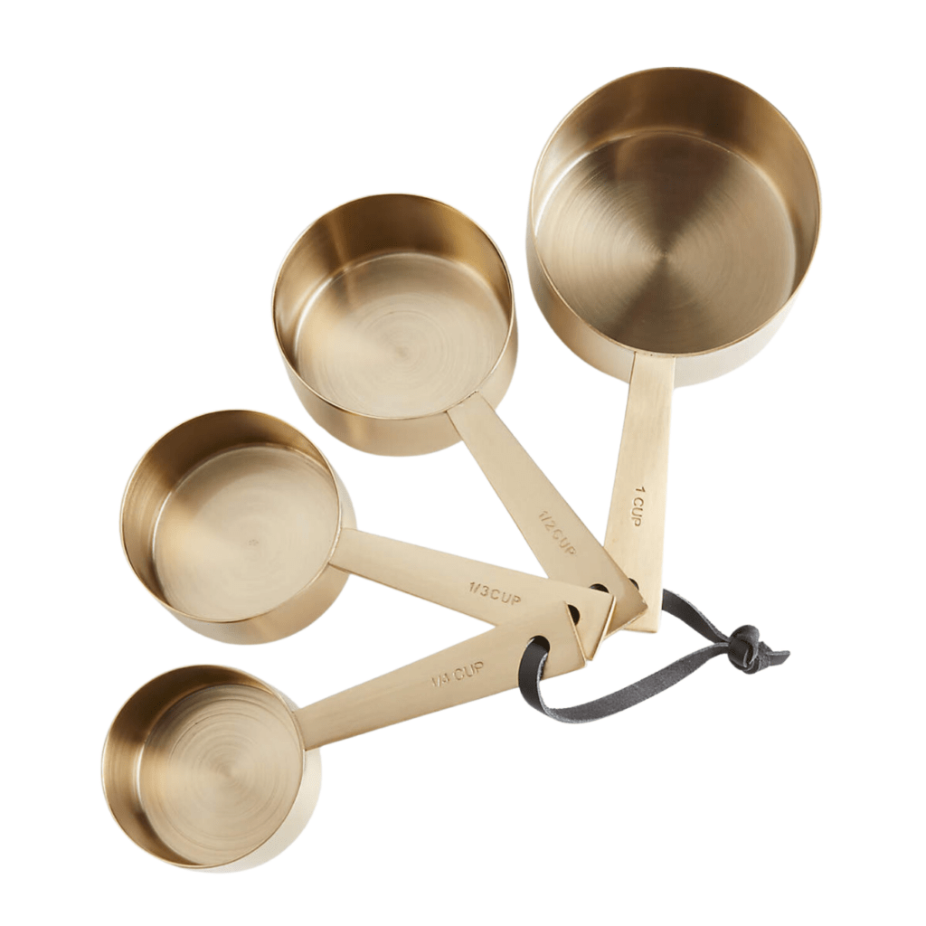 gold measuring cups