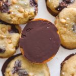 chocolate dipped butter scotch cookies