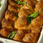 Tomato Basil Croissant Breakfast Bake