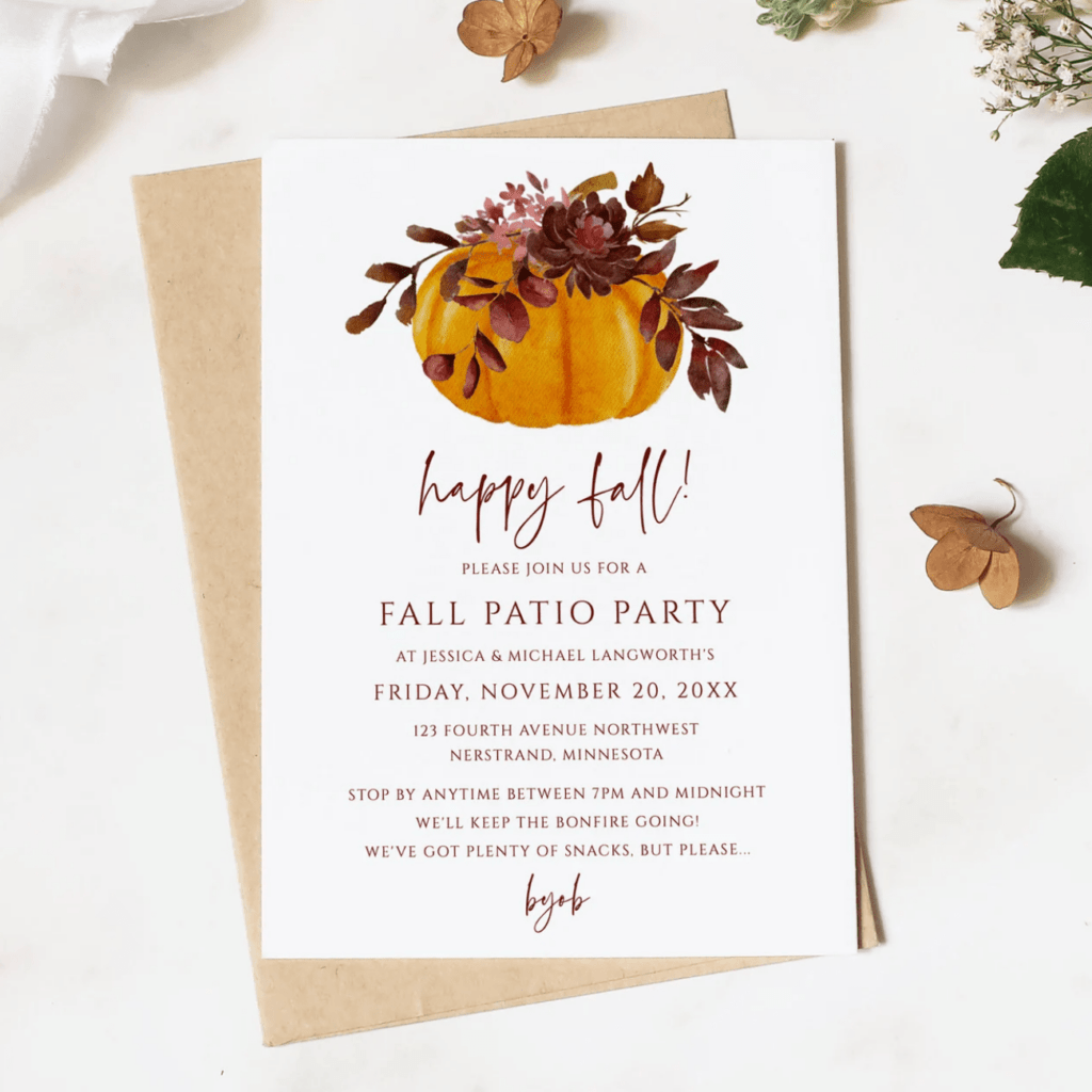 fall party invitation
