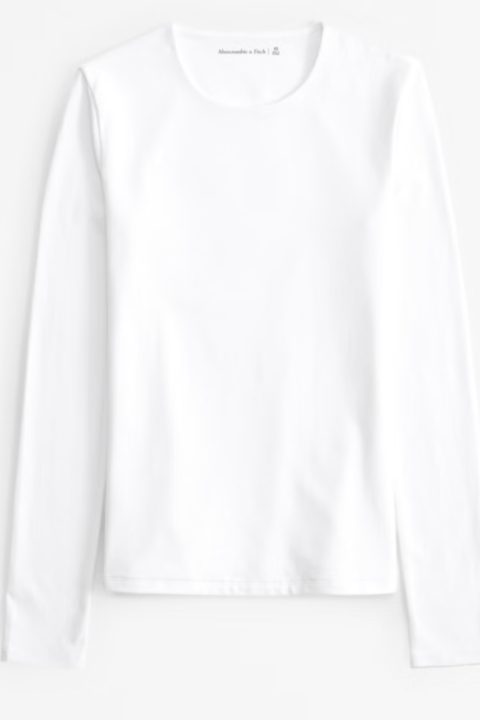 White Black Casual Long Sleeve Shirt 44066 main image 1