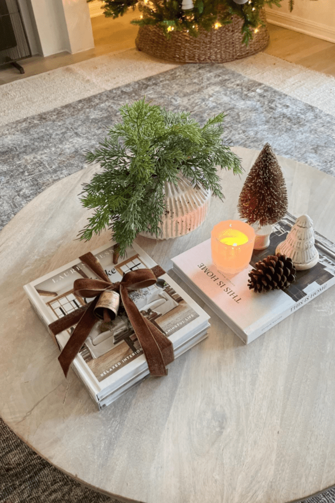 cozy christmas coffee table decor ideas