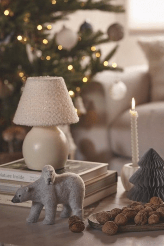 cozy christmas coffee table decor ideas