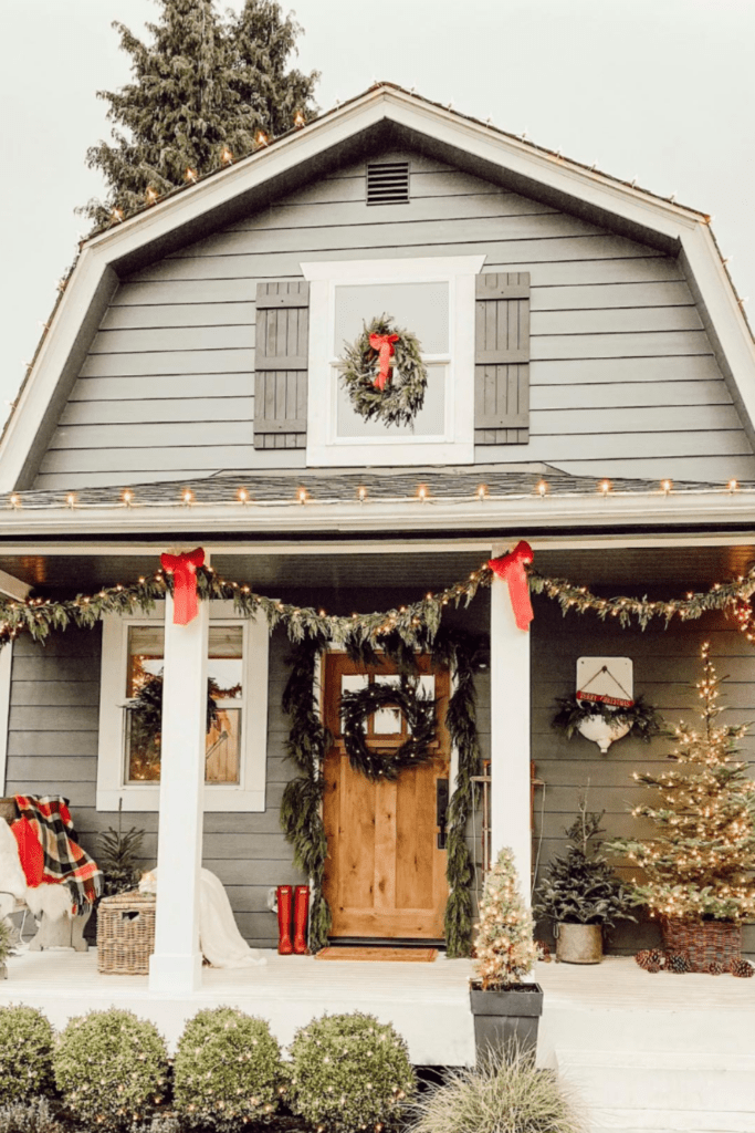 christmas front porch decor ideas