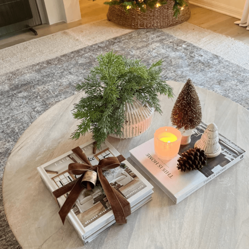 cozy christmas coffee table decor ideas