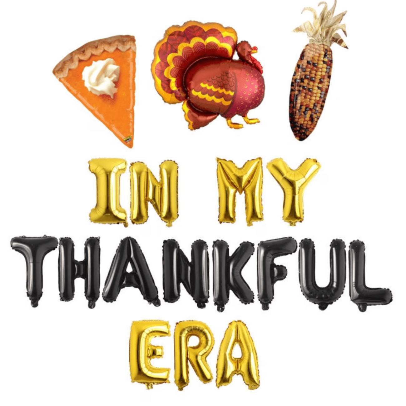 Friendsgiving Balloons Decorations - 16 Inch Rose Gold Letter Banner For Thanksgiving Party