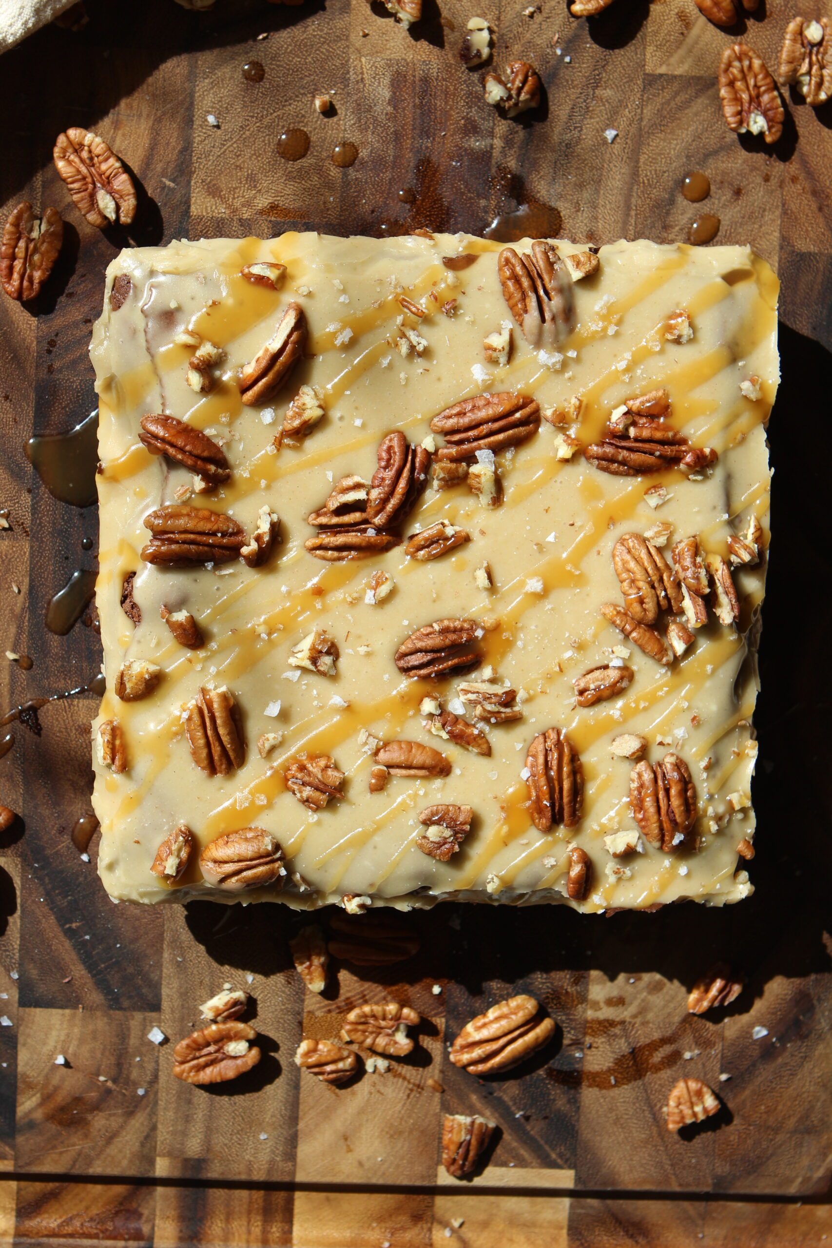 salted caramel pecan brownies