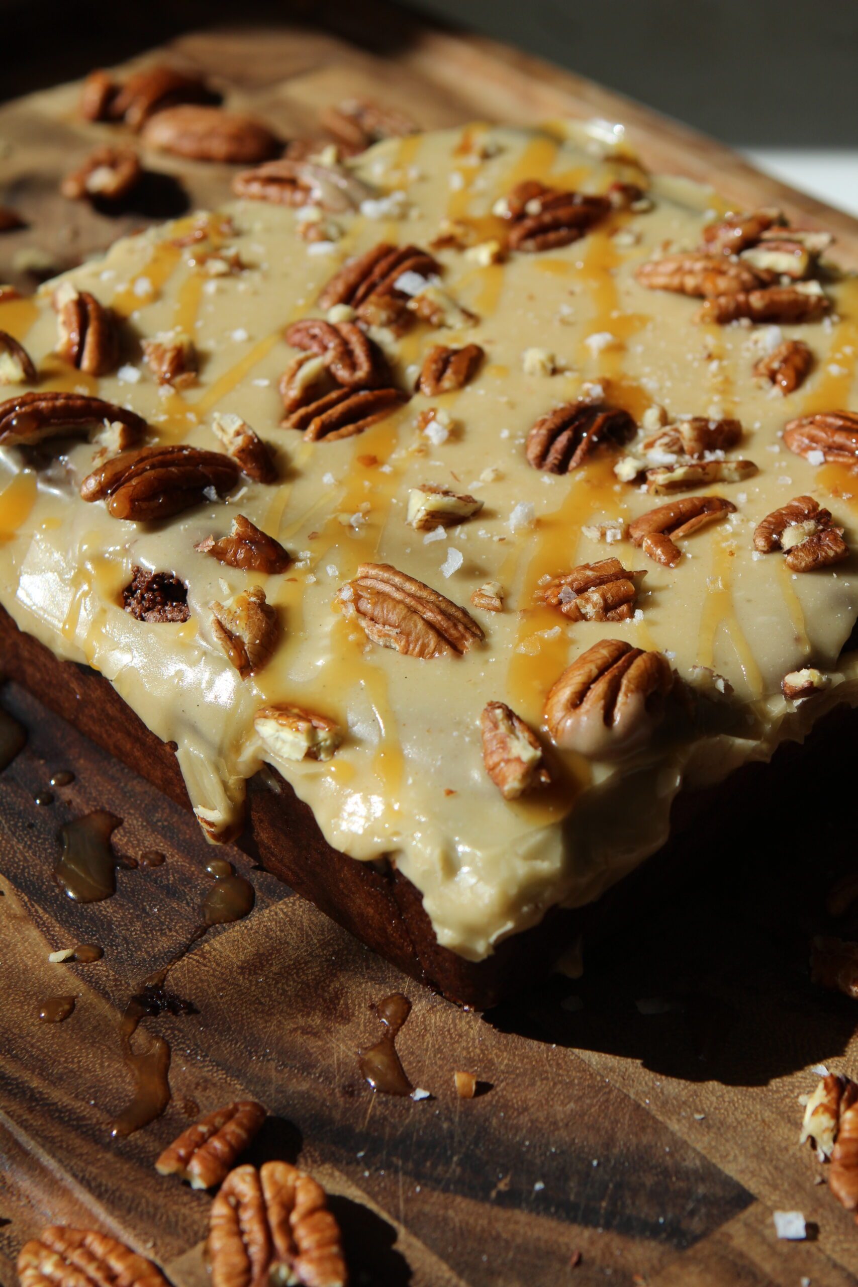 salted caramel pecan brownies